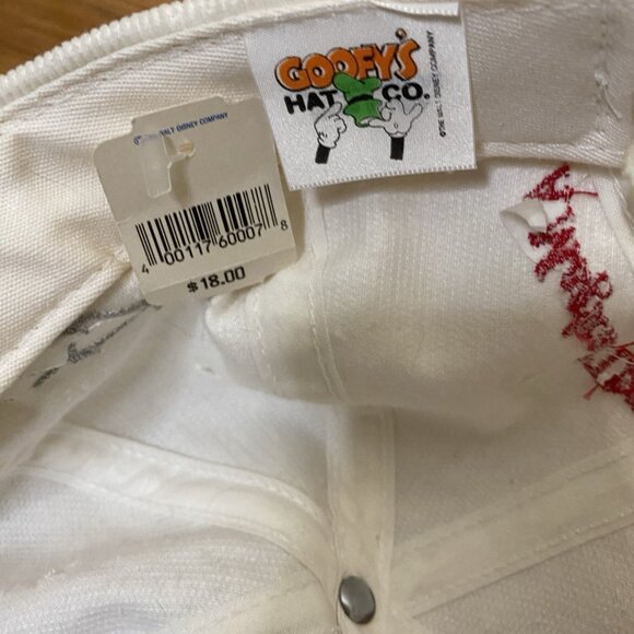 Vintage Walt Disney World White Cap 25th Anniversary Corduroy Goofys Hat Company - Picture 6 of 7